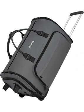 Travel Rolling Garment Bag 59L - Lightweight, Durable, Gray Clothes Storage